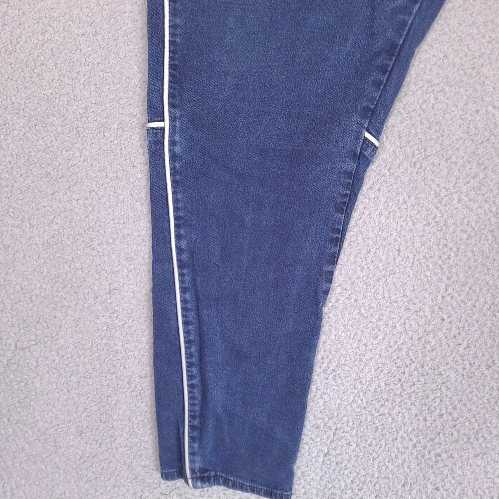 True Religion Jeans Mens 40x27 Blue‎ Marco Relaxed Tapered Reflective Stretch